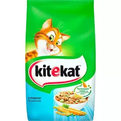 Сухий корм для дорослих кішок KiteKat (КітіКет) з рибою та овочами 1.8 кг