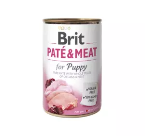 Вологий корм Brit Care Pate & Meat для цуценят, з куркою та індичкою, 400 г