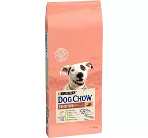 Сухий корм для дорослих собак Dog Chow Sensitive при чутливому травленні з лососем, 14 кг