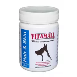 Витамолл Шкіра і Шерсть (VitamAll Hair & Skin) - вітамінно-мінеральний комплекс (раціон) для собак і кішок