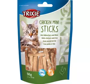 Ласощі міні палички Trixie TX-42708 Chicken Mini Sticks 50 г для кішок з куркою та рисом