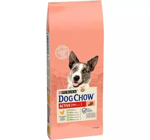 Сухий корм Dog Chow Active Adult для дорослих активних і робочих собак з куркою, 14 кг