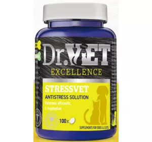 Вітамінно-мінеральна добавка Dr.Vet Stressvet Стресвет для собак та котів 100 таблеток