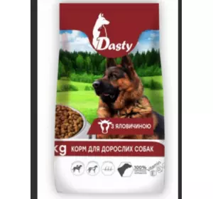 "Dasty"-сухий корм для собак, яловичина, 10 кг