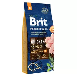 Сухий корм для дорослих собак середніх порід Бріт Brit Premium Adult M (вагою від 10 до 25 кг) з куркою 15 кг