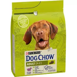 Сухий корм для дорослих собак Dog Chow Adult Lamb з ягням, 2.5 кг