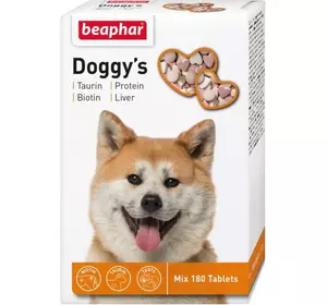 Ласощі для собак Beaphar Doggys Mix з таурином, біотином та протеїном 180 таб