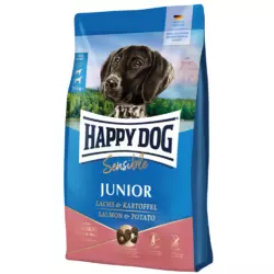 Happy Dog Sens Junior Lachs сухой корм для юниоров средних и больших пород собак (7 - 18 мес.), 10 кг