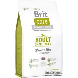 Сухий корм для дорослих собак дрібних порід Бріт Brit Care Adult Small Breed Lamb & Rice 1 кг