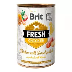Консерви для собак Бріт Brit Fresh Chicken with Sweet Potato з куркою і бататом, 400 г