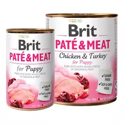Консерви для цуценят Брит Brit Pete & Meat Puppy Chicken & Turkey з куркою та індичкою, 400 г