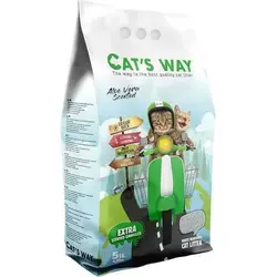 Наповнювач для котячого туалету Cat's Way Aloe Vera бентонітовий 5 л Зелений