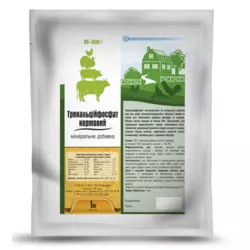 "Трикальційфосфат" - кормова мінеральна добавка для всіх с/г тварин, пакет 1 кг (Круг)