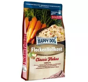 Happy Dog Flocken Vollkost корм у вигляді пластівців для цуценят та дорослих собак, 10 кг