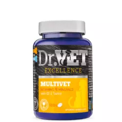 Вітамінно-мінеральна добавка Dr.Vet Multivet Мультивет для собак та котів 100 таблеток