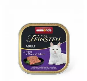 Вологий корм Animonda Vom Feinsten для котів, з куркою та морепродуктами, 100 г