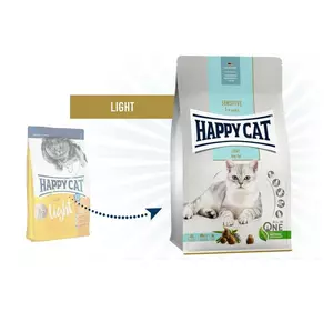 Happy Cat Adult Light 4 кг -корм для котів з надмірною вагою і кастрованих котів