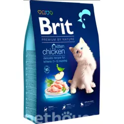 Сухий корм Бріт Brit Premium by Nature Cat Kitten з куркою для кошенят і годуючих кішок, 800 г