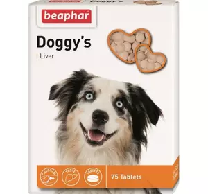 Ласощі Beaphar Doggy's +Liver зі смаком печінки для собак 75 таблеток