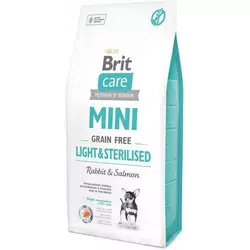Корм Бріт Brit Care GF Mini Light&Sterilised сухий беззерновий для стерилізованих собак із надмірною вагою 7 кг