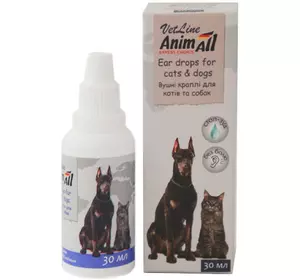 Вушні краплі AnimAll VetLine для собак і котів, 30 мл