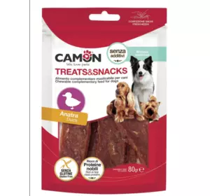 "Camon Treats & Snacks" - в'ялена закуска з качки для дорослих собак "пластини" , 80г 14шт/уп 14шт/уп