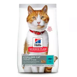 Повноцінний корм для кішок Хіллс Hills SP Sterilised Cat з тунцем 300 г сухий корм для кастрованих/стерилізованих кішок