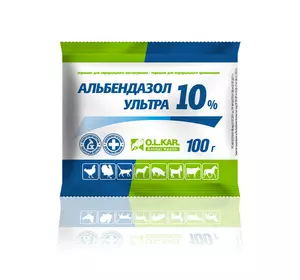 Альбендазол ультра 10% порошок упаковка 100 г O.L.KAR.