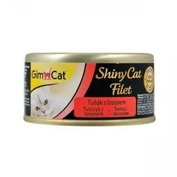 Вологий корм GimCat Shiny Cat Filet для котів, тунець та лосось, 70 г