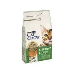 Сухий корм для дорослих стерилізованих кішок Cat Chow Sterilised з індичкою 1.5 кг