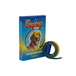 Нашийник інсектоакарицидний Бар’єр супер для собак жовто-блакитний 65 см Продукт