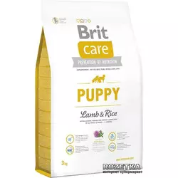Сухий корм для цуценят усіх порід Бріт Brit Care Puppy All Breed Lamb & Rice 3 кг