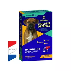 Нашийник Golden Defence від бліх та кліщів для собак (70 см), синій