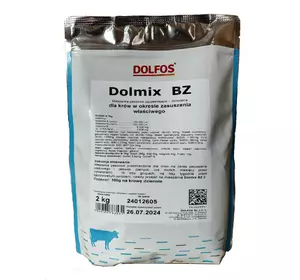 Премікс Дольфос BZ (Dolmix BZ) додаткова мінеральна кормова суміш для корів у сухостійний період, 2 кг