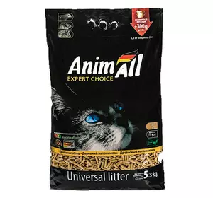 Деревний наповнювач для котячого туалету AnimAll Universal litter 5.3 л