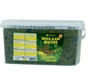 Сухий корм для акваріумних риб Tropical у пластинках "Green Algae Wafers" 5 л/2,250кг (для травоїдних донних риб)