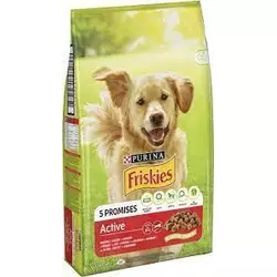 Сухий корм для дорослих активних собак Фріскіс Friskies Active з яловичиною 10 кг