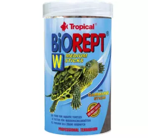Сухий корм для водоплавних черепах Tropical у паличках "Biorept W" 1 л\300г