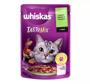 Whiskas (Віскас) Tasty Mix з ягням, куркою та морквою в соусі 85 г