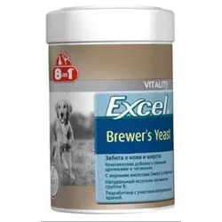 Пивні дріжджі 8 in 1 Excel Brewers Yeast для кішок і собак 780 таблеток (для шкіри і шерсті)