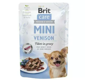 Вологий корм Brit Care Mini для собак, з філе дичини в соусі, 85 г