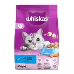 Whiskas® Смачні подушечки з тунцем Повнораціонний сухий корм для дорослих котів 800г