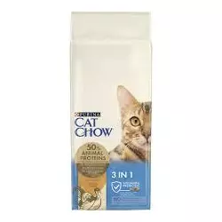 Сухий корм для котів Cat Chow Feline 3 in 1 з формулою потрійної дії з індичкою 15 кг