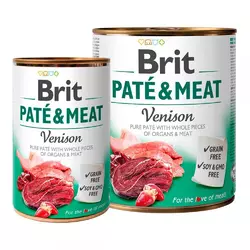 Brit Pete & Meat Venison Консерви для собак з олениною / 400 гр