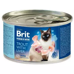 Паштет для кошек Brit Premium by Nature Cat с форелью и печенью 200 г
