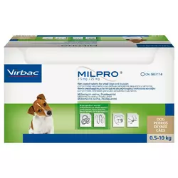 Мілпро Milpro 2,5 мг/25 мг для цуценят та собак дрібних порід 0.5 - 5 кг (№1 таблетка)