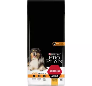 Сухий корм Purina Pro Plan Dog Medium Adult з комплексом Optibalance для собак середніх порід c куркою 14 кг