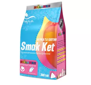 "Smak Ket" - мультивітамінні ласощі для котів "Курка і Біотин", 300 таблеток (Круг)