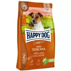 Сухий корм Happy Dog Sens Mini Toscana для собак малих порід з качкою та лососем, 800 г