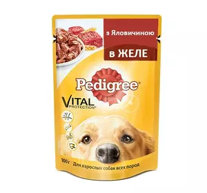 Pedigree (Педігрі) вологий корм для собак з яловичиною та ягням в соусі 100 г (блок 24 шт)